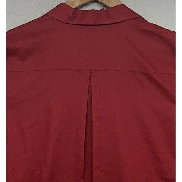 Marisa Christina Button Shirt Women XL Red Floral Embroider Long Sleeve MSRP $88 - Picture 12 of 16